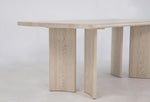 Crest 108" White Ash Dining Table, Nude