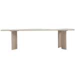 Crest 108" White Ash Dining Table, Nude