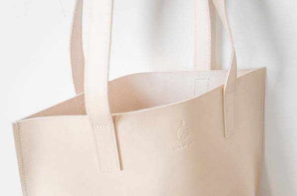 Leather Tote, Natural