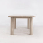 Arc 98" White Ash Dining Table, Nude