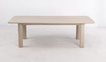 Arc 98" White Ash Dining Table, Nude