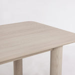 Arc 98" White Ash Dining Table, Nude