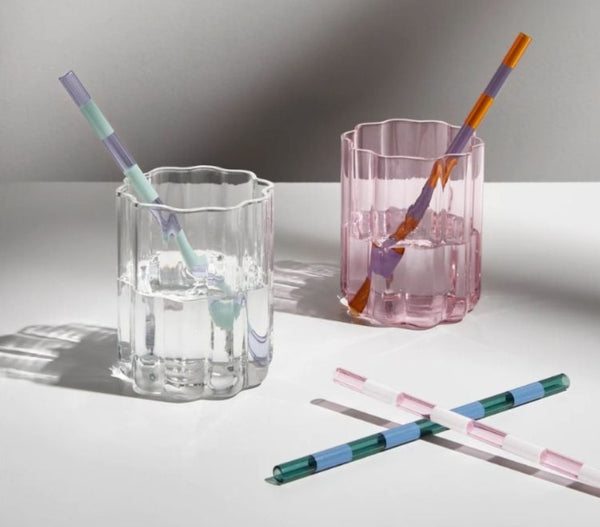 Striped Straws 4 Pack, Mixed