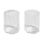 Wave Glass Set of 2, Clear