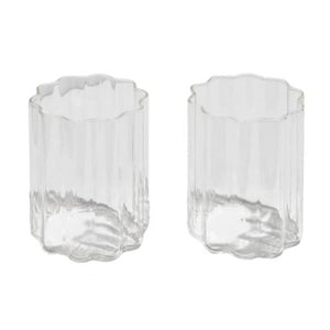 Wave Glass Set of 2, Clear
