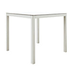 Polo/Ella Square Bar Table, White Aluminum, 35"W x 35"D x 40"H