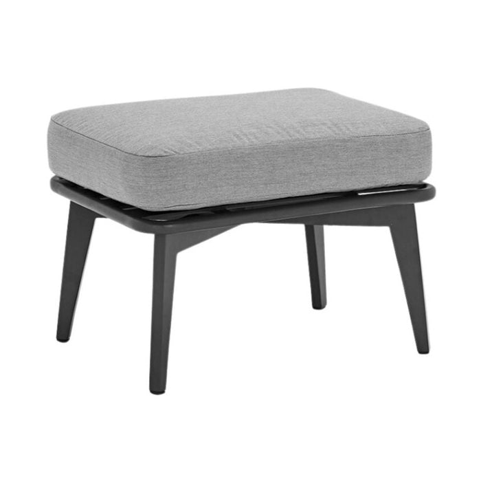Diva Anthracite Ottoman, Granite, 24"W x 18" x 17"H