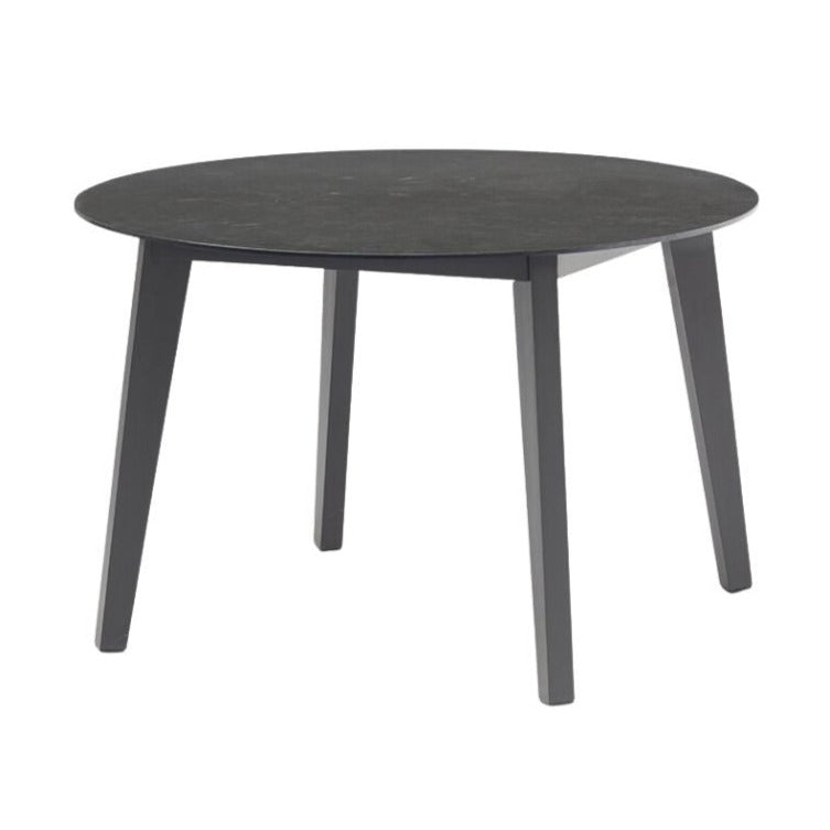 Diva Anthracite Round Dining Table, Granite, 43.3"Dia