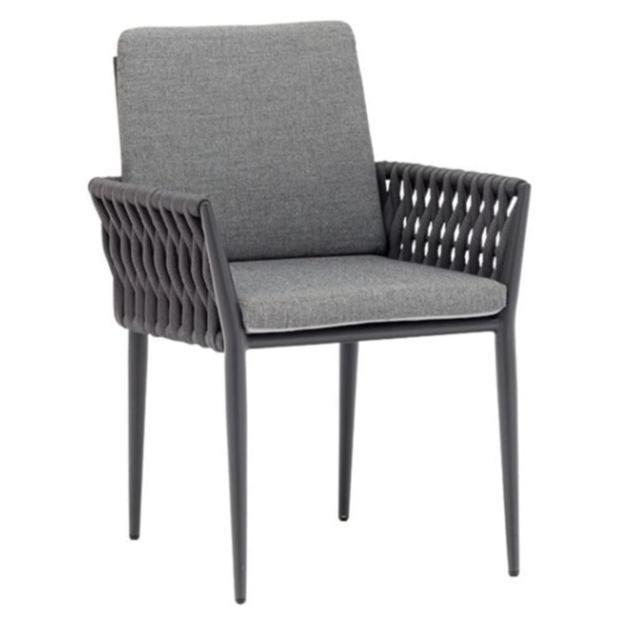 Hug Anthracite Max Rope Dining Chair, Grey