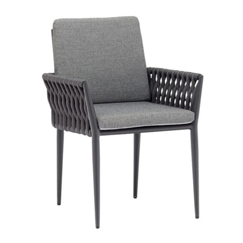 Hug Anthracite Max Rope Dining Chair, Grey
