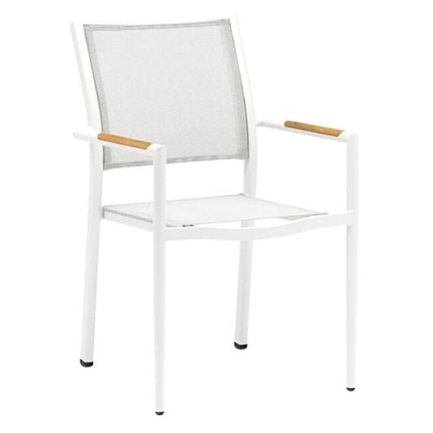 Polo Dining Chair White Aluminium