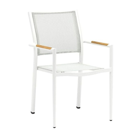 Polo Dining Chair White Aluminium