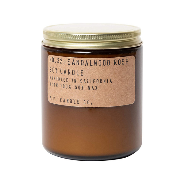 No. 32 Sandalwood Rose Soy Candle, 3 Sizes