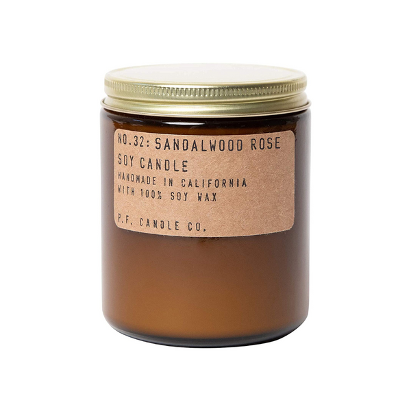 No. 32 Sandalwood Rose Soy Candle, 3 Sizes