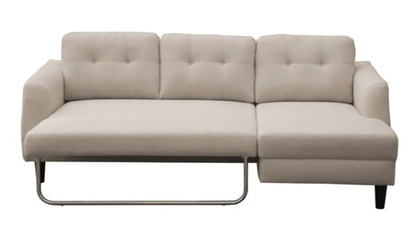 Belagio Sofa Bed With Right Facing Chaise, Beige