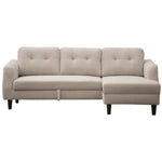 Belagio Sofa Bed With Right Facing Chaise, Beige