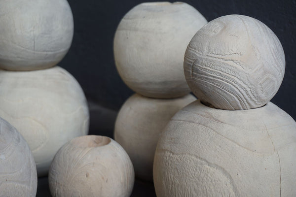 Weathered Teak Vase, 3 Sizes