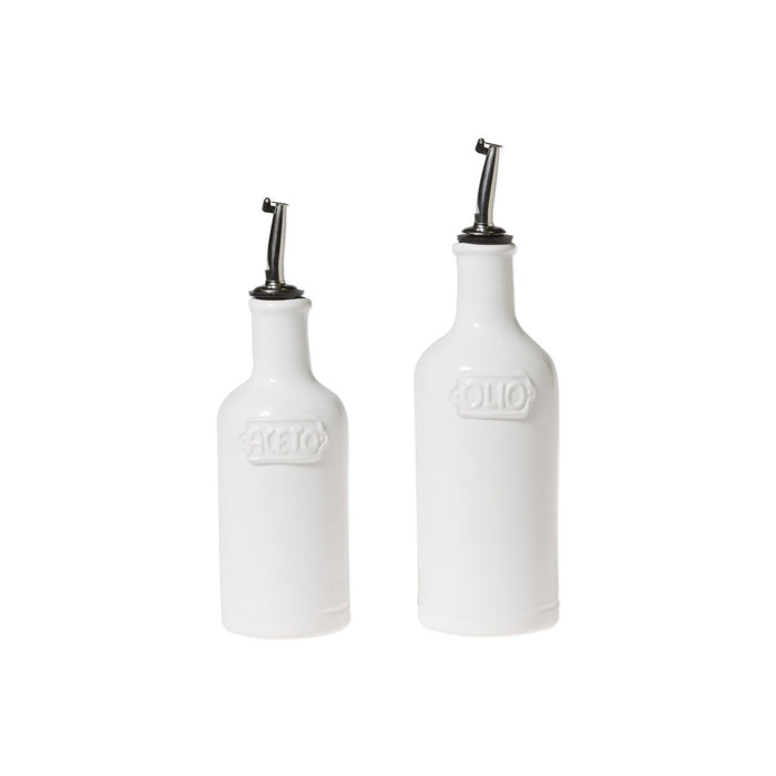 Fresh White Oil and Vinegar Set