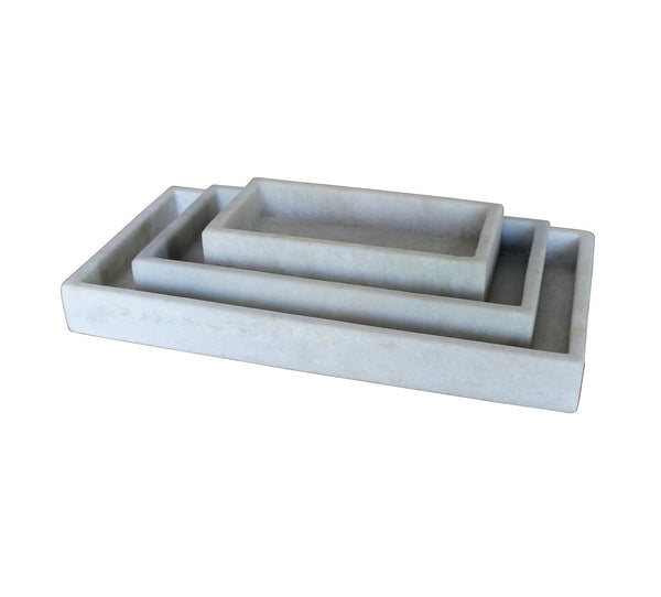 White Marble Tray, 3 Sizes