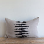 Wild One on Natural/Charcoal Lumbar Pillow, 16" x 26"