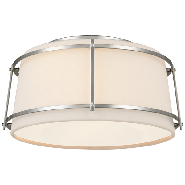 Callaway Flush Mount - Polished Nickel, Small, 12.5"W