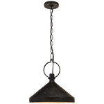 Limoges Pendant - Aged Iron, Large
