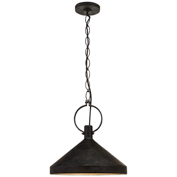 Limoges Pendant - Aged Iron, Large