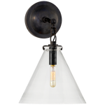Katie Conical Sconce - Dark Bronze, Small, 9.4"W