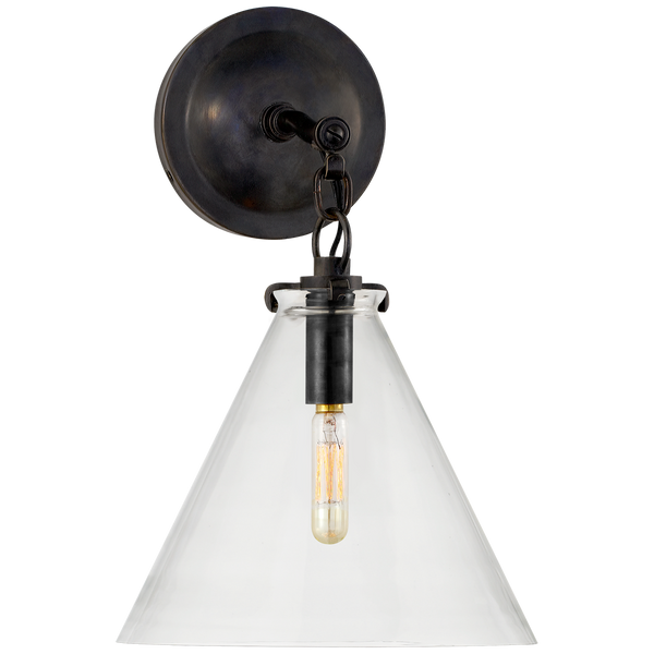 Katie Conical Sconce - Dark Bronze, Small, 9.4"W