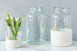 White Colorblock Mason Jar, 3 Sizes