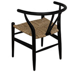 Zola Chair with Rush Seat, Charcoal Black
