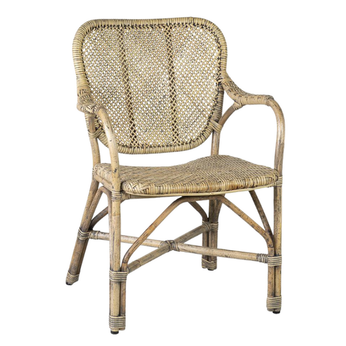 Kai Antique Rattan Arm Chair, Natural Antique