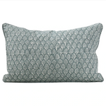 Scopello  Celadon Linen Cushion. 14" x 22"