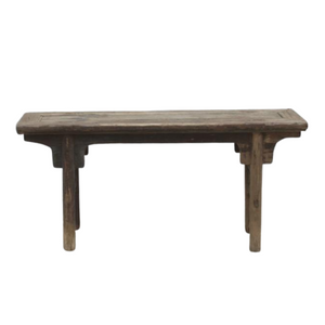 Antique Elm Bench, 43"L x 11"W x 21"H