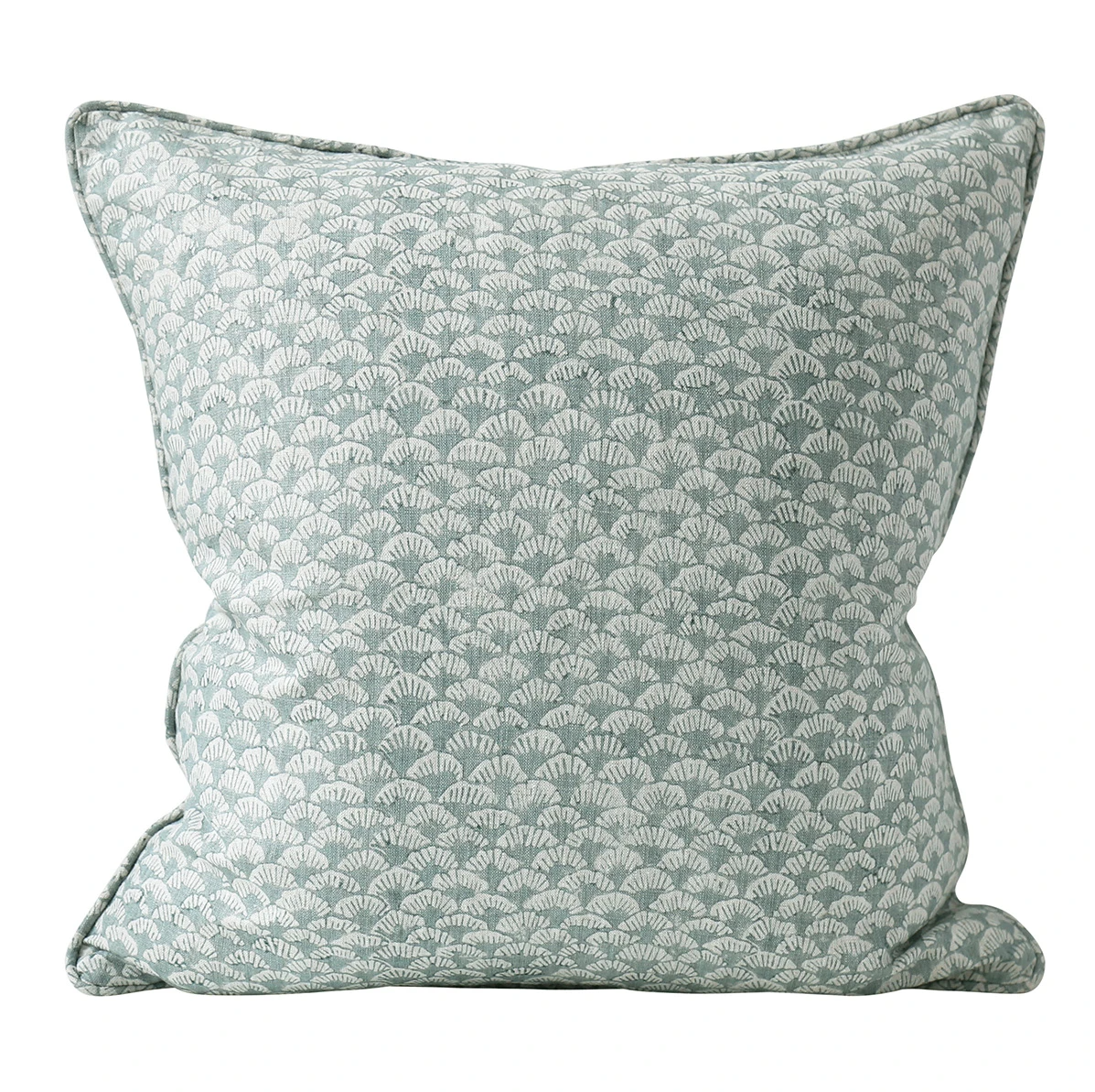 Sensu Celadon Linen Cushion, 20" x 20"