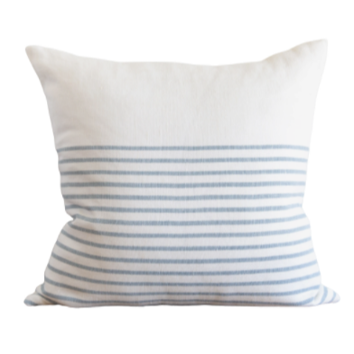 Three Quarter Stripe - Ocean, 22" x 22"