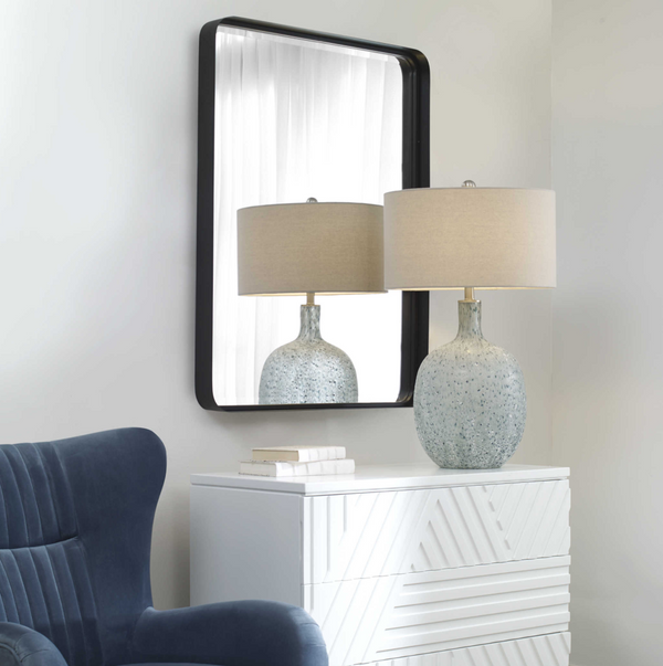 Crofton Black Large Mirror, 30"W x 3"D x 40"H