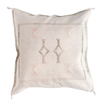 Cactus Silk Pillow, Cream