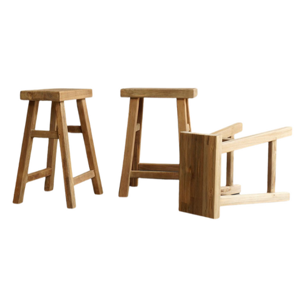 Reclaimed Teak Rectangular Counter Stool