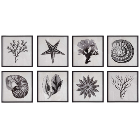 Sea Living Framed Prints - 8 Styles, 12" x 12"