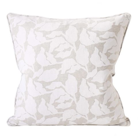 Flores Chalk Linen Cushion, 20" x 20"