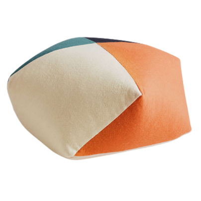 Blue/Orange Pouf