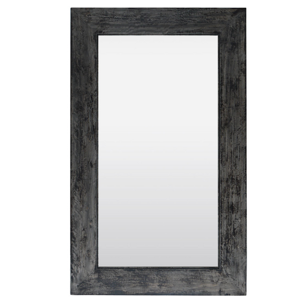 Reclaimed Elm Mirror, Old Grain, 43"W x 2"D x 71"H