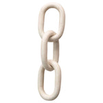 Marble Chain Decor 13", White