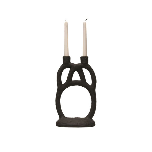 Resin Double Taper Holder, Matte Black