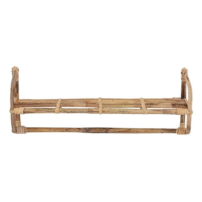 Rattan Wall Shelf with Rod