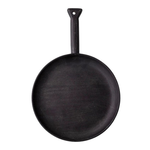 Acacia Wood Serving/Cutting Board With Handle, Matte Black