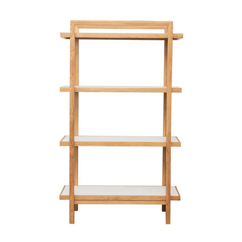 Oak 5-Tier Shelf With Reversible Shelves, Natural & White