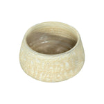 Stoneware Footed Planter, Beige Glaze