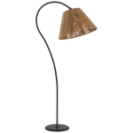 Dume Large Arched Floor Lamp, Aged Iron